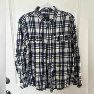 Faded Glory Blue and White Flannel